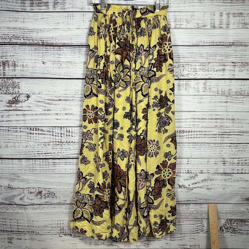 Fee People Intimately Pant Sz Small Take It Easy Wide Leg Palazzo Floral Boho